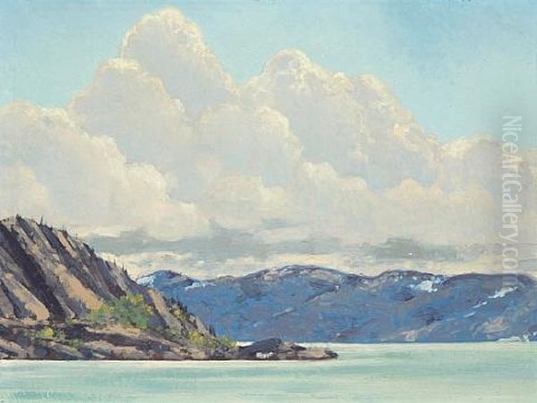 Thunderclouds Over Great Bear Lake N.w.t. Oil Painting by Francis Hans Johnston