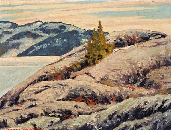 Rocks Of A Million Years, Great Bear Lake Oil Painting by Francis Hans Johnston