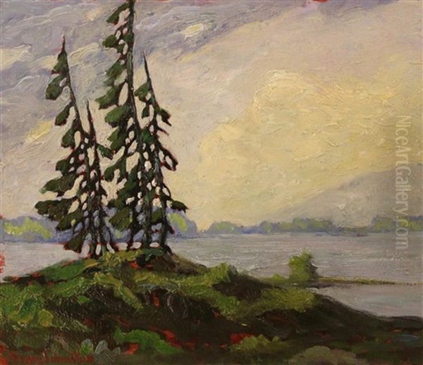 Untitled (georgian Bay) Oil Painting by Francis Hans Johnston