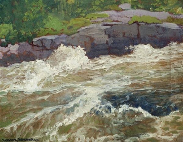 Norman Dam, Kenora Oil Painting by Francis Hans Johnston