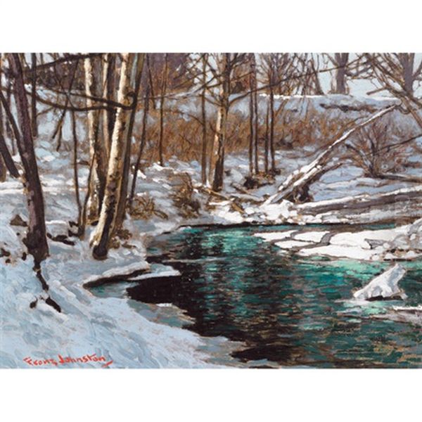 Early Winter Morning Oil Painting by Francis Hans Johnston