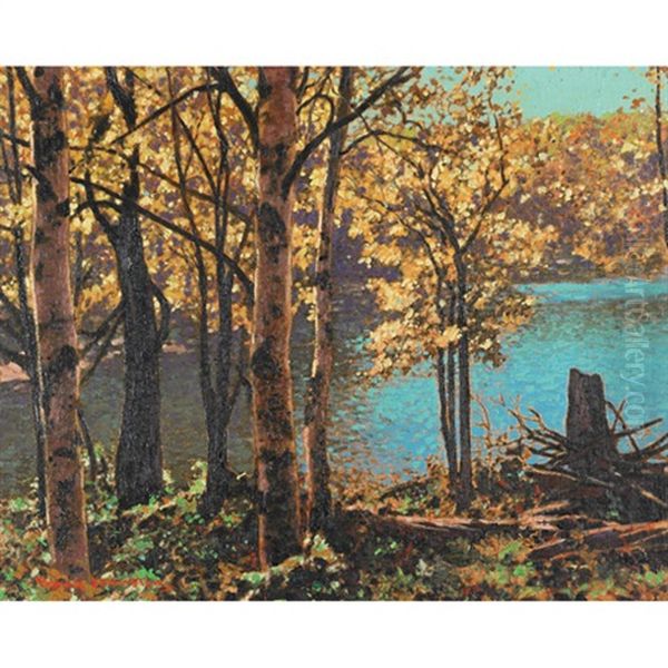 The Golden Glade Oil Painting by Francis Hans Johnston