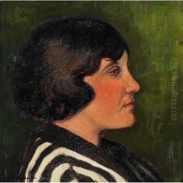 Portrait Of Florence Oil Painting by Francis Hans Johnston