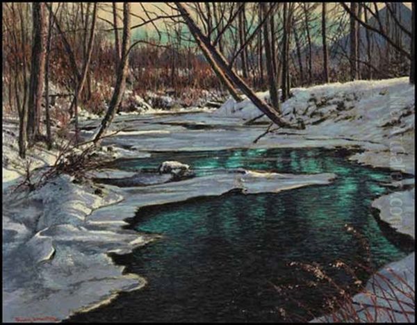 Shadowed Pools Oil Painting by Francis Hans Johnston