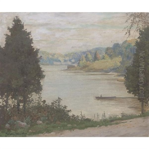 The Quiet Bay, Penetanguishene Oil Painting by Francis Hans Johnston