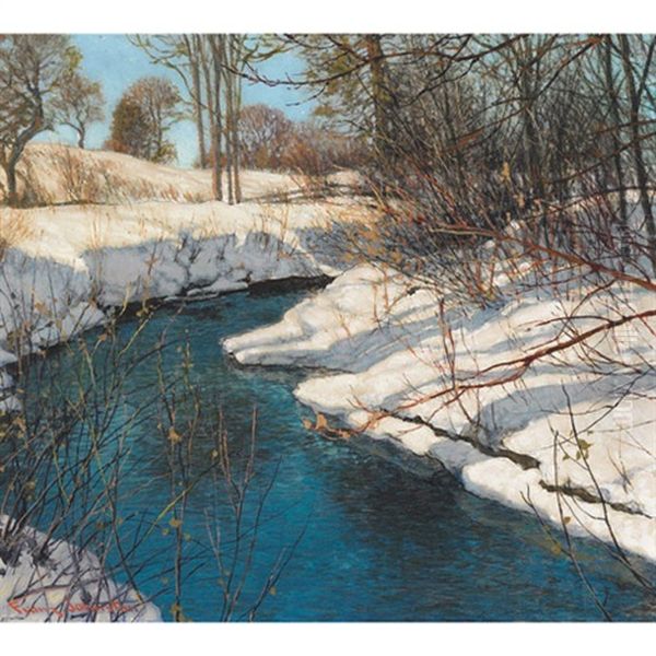 Advancing Spring Oil Painting by Francis Hans Johnston