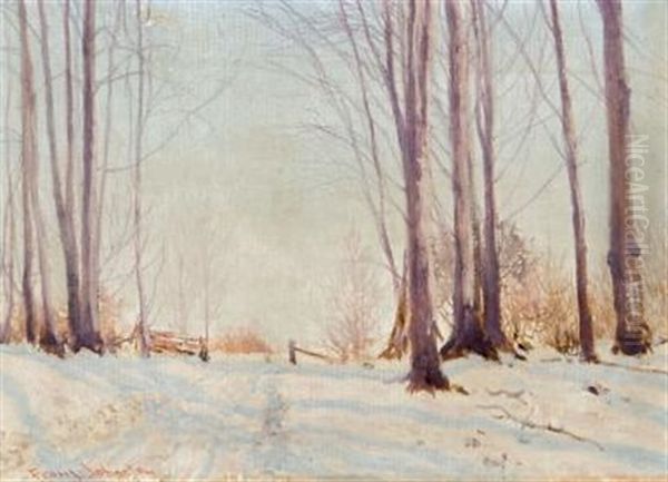 Road To The Sugar Bush Oil Painting by Francis Hans Johnston