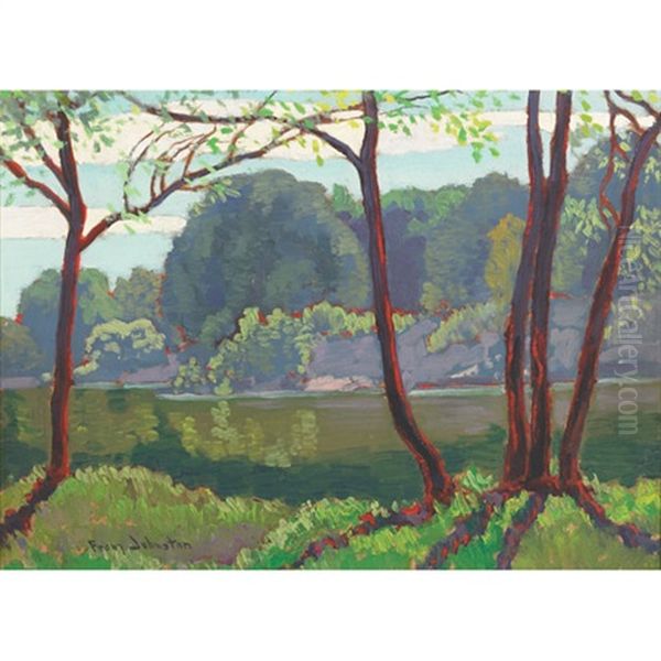 Spring Landscape Oil Painting by Francis Hans Johnston