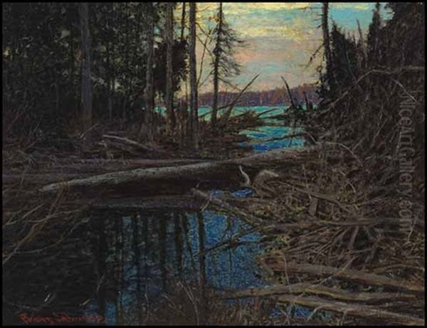 Wilds Of Algonquin Oil Painting by Francis Hans Johnston