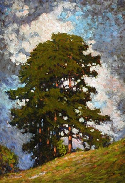 Sun & Trees Oil Painting by Francis Hans Johnston