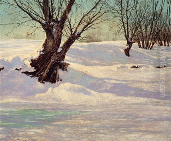 Wonder Of Winter Oil Painting by Francis Hans Johnston