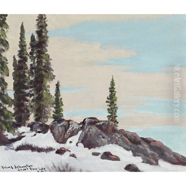 Rocks At Cameron Bay, Great Bear Lake, N.w.t. Oil Painting by Francis Hans Johnston