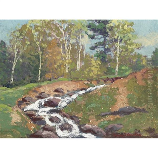 Rushing Stream Oil Painting by Francis Hans Johnston