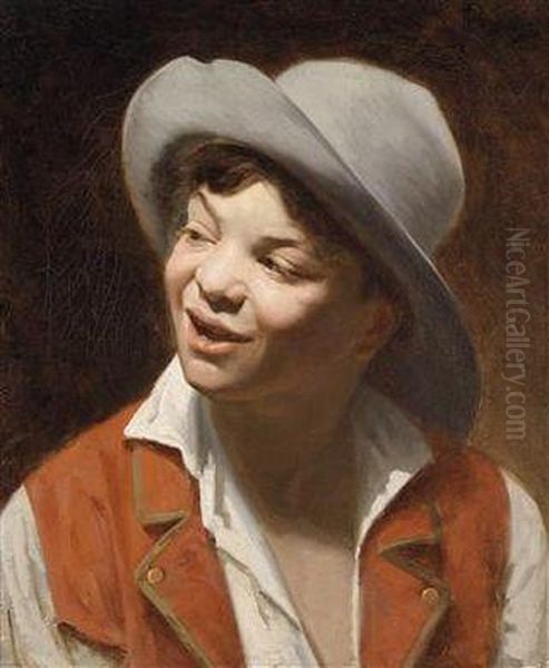 Portrait Of A Young Man Oil Painting by Ferdinand Bassot