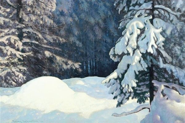 Beauty, Mantled Deep Oil Painting by Francis Hans Johnston