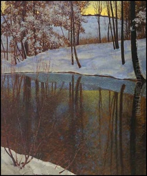 The Quiet Pool, Ontario Oil Painting by Francis Hans Johnston