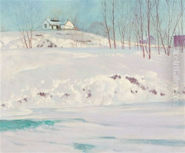 House On The Hill Oil Painting by Francis Hans Johnston