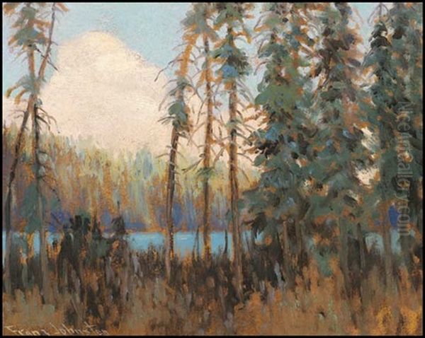 Northern River Oil Painting by Francis Hans Johnston