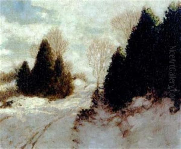 Early Snow Oil Painting by Francis Hans Johnston