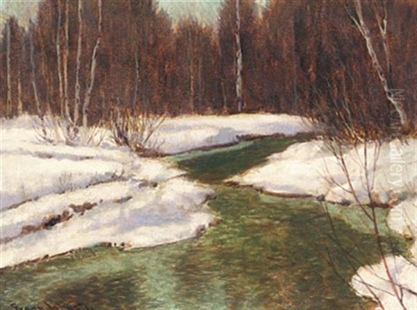 Melting Snows Oil Painting by Francis Hans Johnston