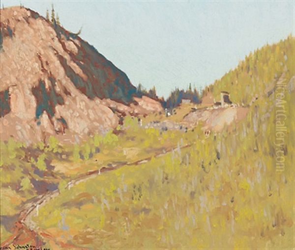 June Evening In The Gulch, Eldorado, N.w.t. Oil Painting by Francis Hans Johnston