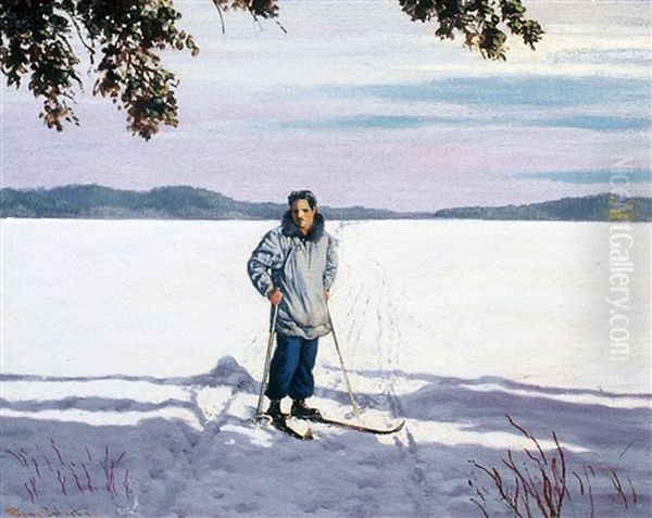 Young Man In The North Oil Painting by Francis Hans Johnston