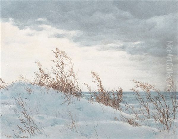 October Snow At Georgian Bay, Ont. Oil Painting by Francis Hans Johnston