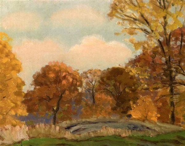 Autumn, Parry Sound Oil Painting by Francis Hans Johnston