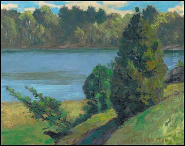 Near Parry Sound, Rankin Lake Oil Painting by Francis Hans Johnston