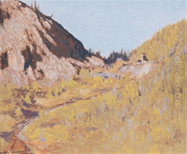 June Evening In The Gulch, Eldorado, N.w.t. by Francis Hans Johnston