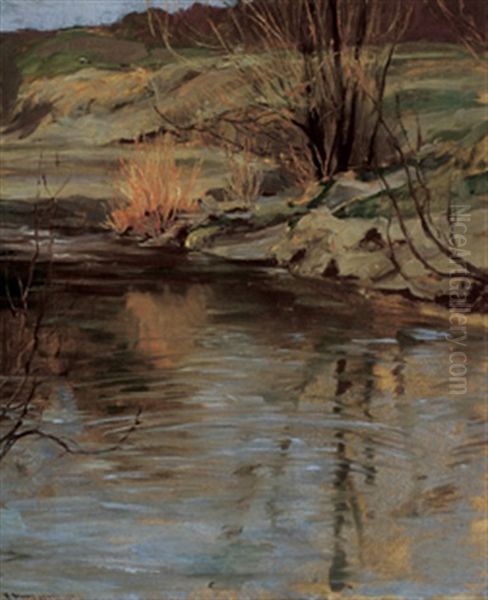 Summer Stream Oil Painting by Francis Hans Johnston