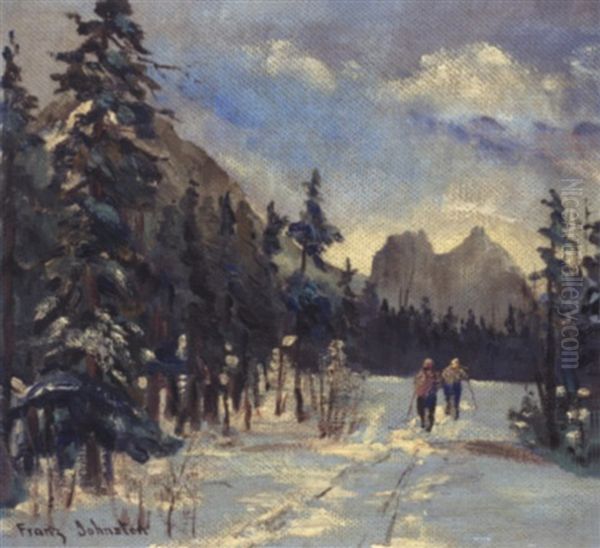 Cross Country Journey, Trail To Lake O'hara, Banff Oil Painting by Francis Hans Johnston