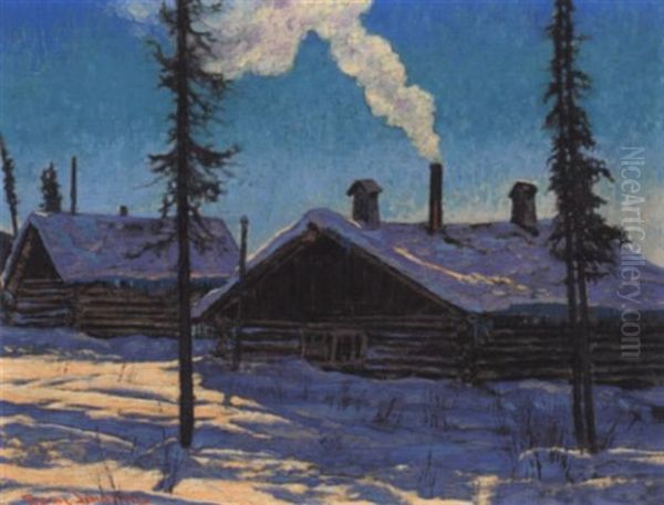 50 Below Zero Oil Painting by Francis Hans Johnston