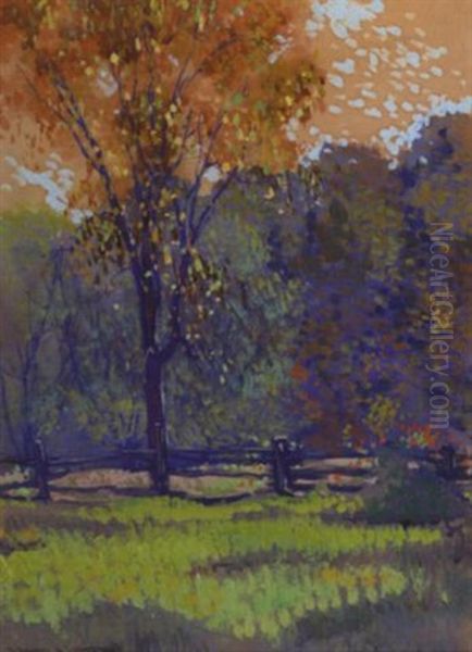 Autumn Elm Oil Painting by Francis Hans Johnston