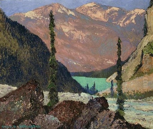 Lake Louise Oil Painting by Francis Hans Johnston