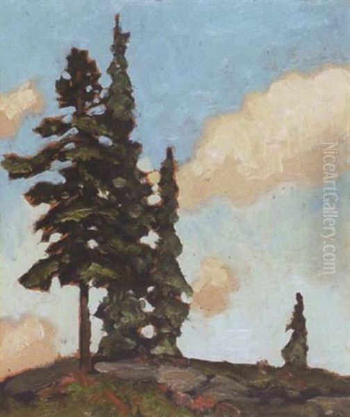 Trees Oil Painting by Francis Hans Johnston