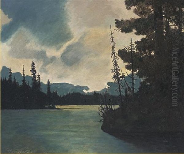 Northern River Oil Painting by Francis Hans Johnston