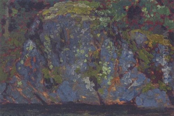 Rocks, Poplar Bay, Algoma Oil Painting by Francis Hans Johnston