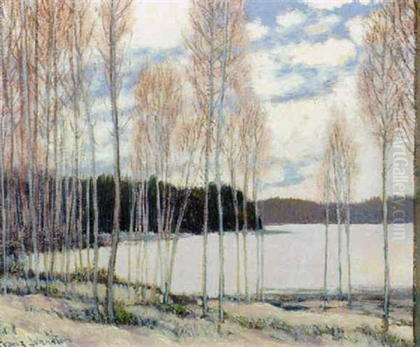 Spring - Magnet Lake Oil Painting by Francis Hans Johnston