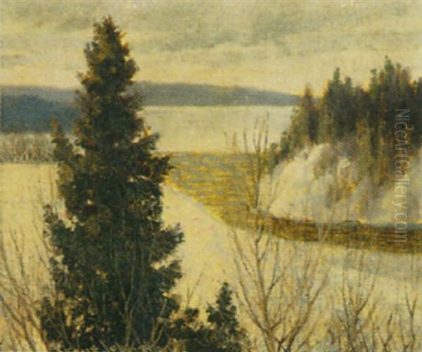 March In The North Oil Painting by Francis Hans Johnston