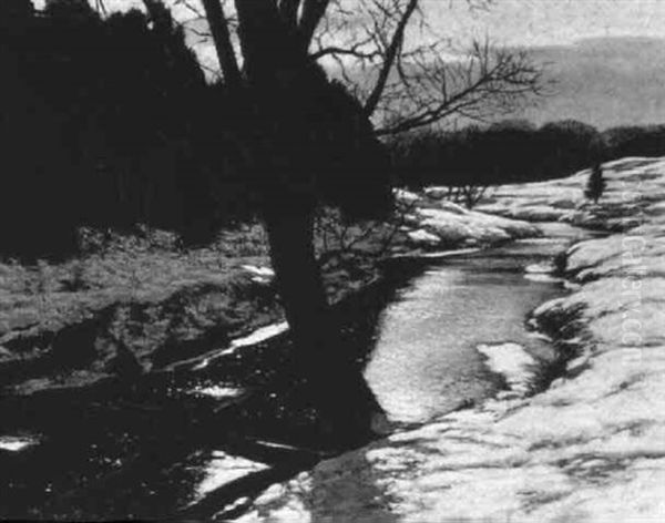 Early Snow Oil Painting by Francis Hans Johnston