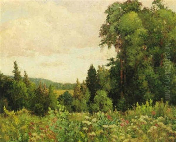 Flowering Meadow Oil Painting by Francis Hans Johnston