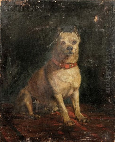 Portrait Of A Terrier Oil Painting by John Bernard Johnston