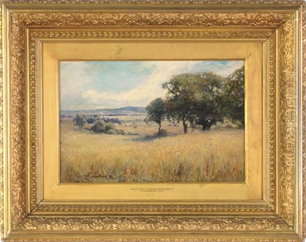 Harvest Time At Essenday Near Blairgowrie Oil Painting by George Whitton Johnstone