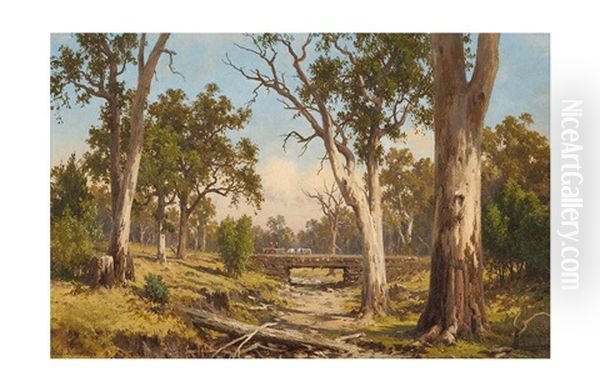 The Yarra Track To Woods Point Oil Painting by Henry James Johnstone