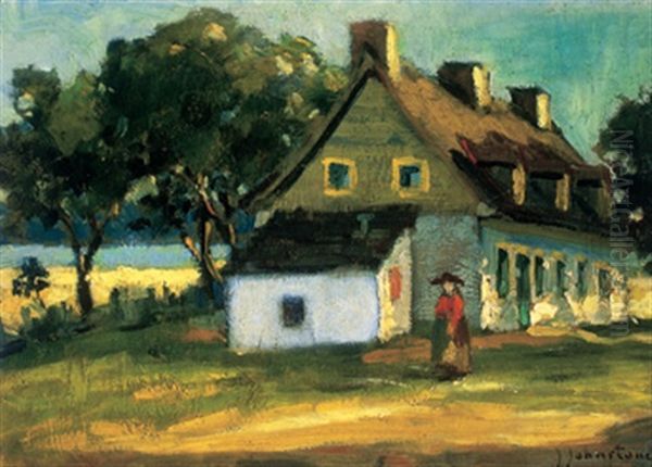 Old Farmhouse, St. Joachim Oil Painting by John Young Johnstone