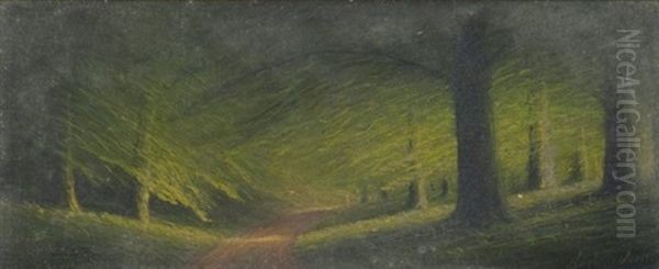 Road Through The Woods Oil Painting by Harvey Joiner