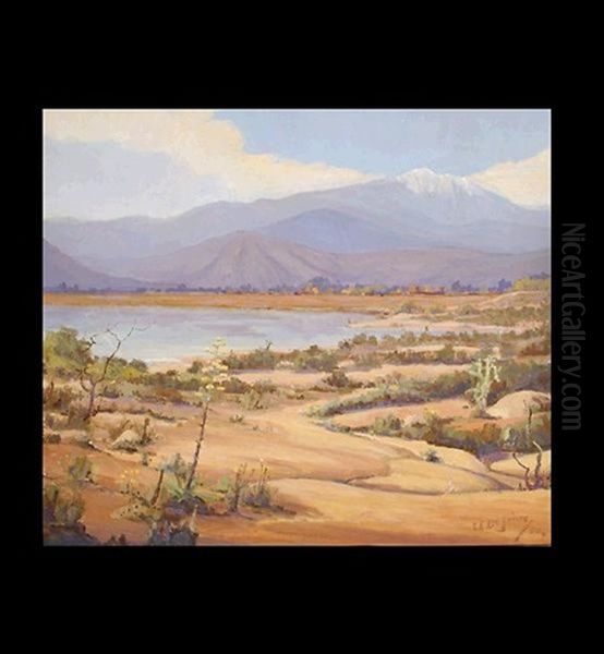 Southern California Desert Oil Painting by Luther Evan de Joiner