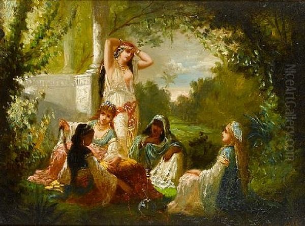 The Harem Oil Painting by Antoine-Victor-Edmond Joinville