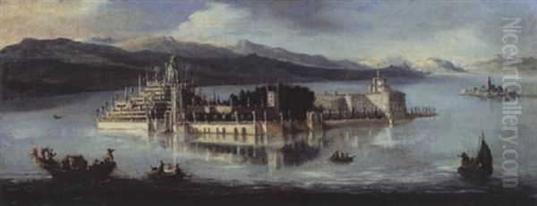 Vue D'isola Bella Sur Le Lac Majeur Oil Painting by Antonio Joli